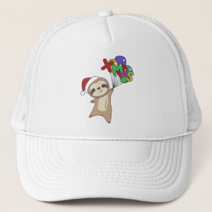 Casquette Sloth Noël Neige Hiver Animaux Fentes