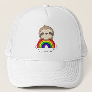 Casquette Sloth Rainbow Cute Animaux Pour Enfants Colorés