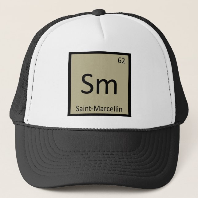 Casquette Sm - Fromage de Saint-Marcellin Symbole de Chimie (Devant)