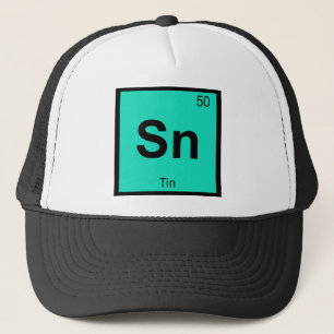 Casquette Sn - Chimie de l'étain Symbole du tableau périodiq