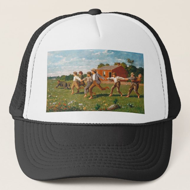 Casquette Snap the Whip (1872) par Winslow Homer. (Devant)