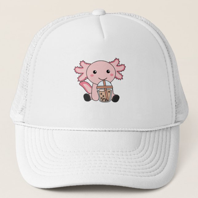 Casquette Snaxolotl Axolotl Amateurs de thé à bulles Animaux (Devant)