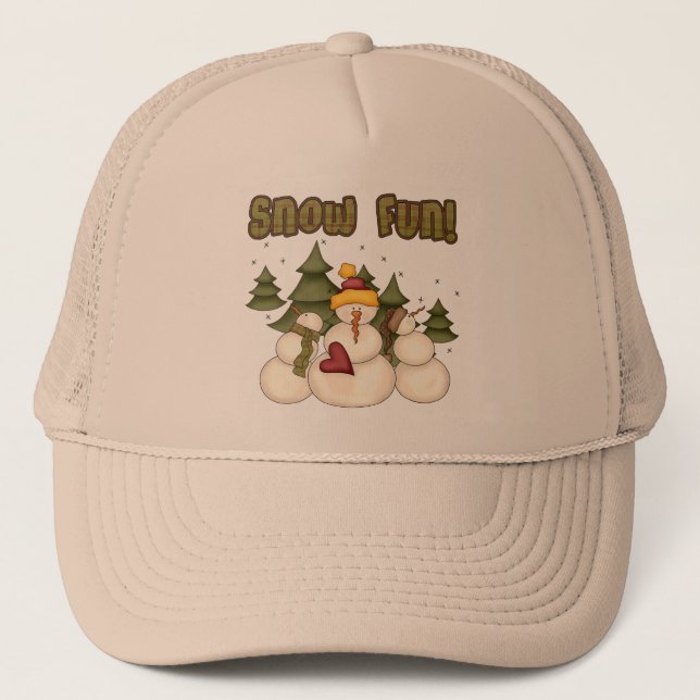 Casquette Snow Fun Deux T-shirts et cadeaux (Devant)