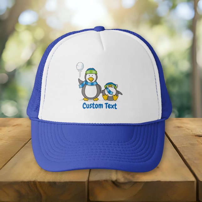 Casquette Snowballing penguins trucker hat (Créateur téléchargé)