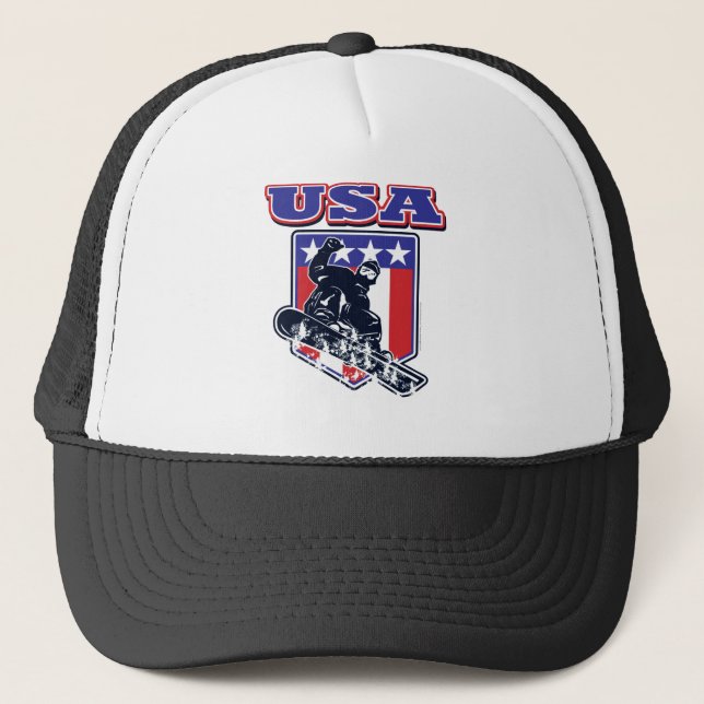 Casquette Snowboardeur USA (Devant)