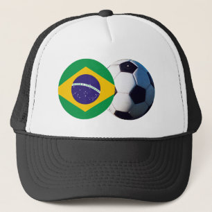 Casquette Soccer Ball & Brésil Drapeau Le MUSÉE Zazzle