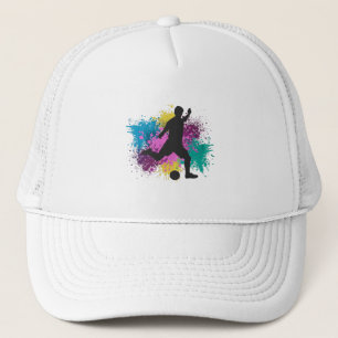 Casquette Soccer Grungy Couleur Splashes