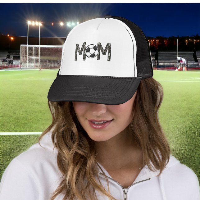 Casquette Soccer Maman Trendy Polka Dot Soccer Ball Custom (Créateur téléchargé)