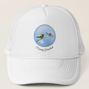 Casquette Soirée Grosbeak Peinture - Cute Original Chien Art