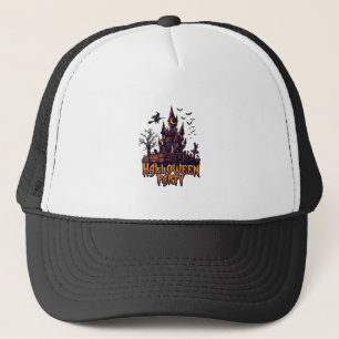Casquette Soirée Halloween Château Hanté Citrouilles Chauves