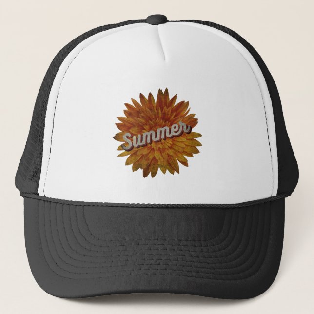CASQUETTE SOLEIL TOURNESOL VINTAGE ÉTÉ (Devant)
