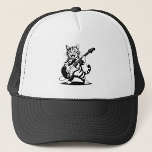 Casquette Solo de guitare de chat rockstar – Cadeau drôle po