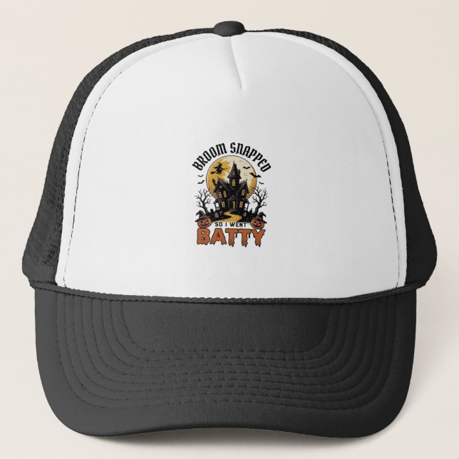 Casquette Sorcière drôle Halloween Maison hantée Graphique C (Devant)