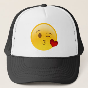 Casquette Soufflez un autocollant d'emoji de baiser