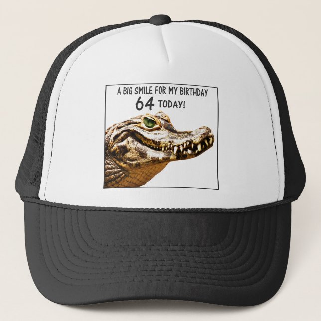 Casquette Sourire d'alligator pour les 64 ans (Devant)