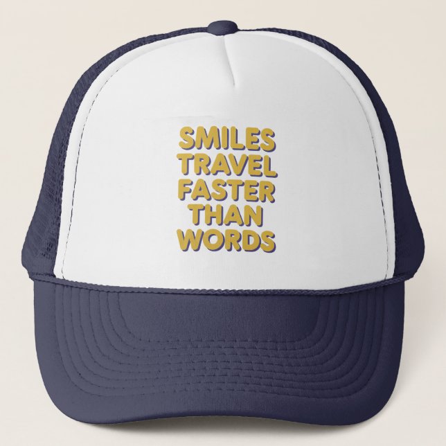Casquette Sourires Voyager plus vite (Devant)