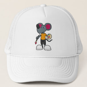Casquette Souris comme Peintre avec Peinture et Pinceau