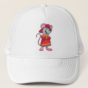 Casquette Souris comme pompier avec casque