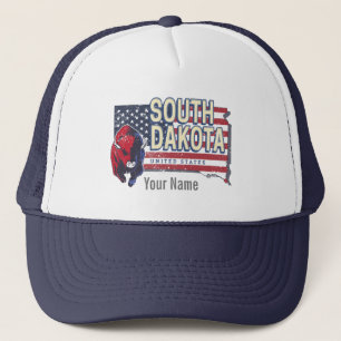 Casquette South Dakota États-Unis Retro State Map Vintage