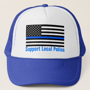 Casquette Soutien Police locale Ligne Bleue Mince