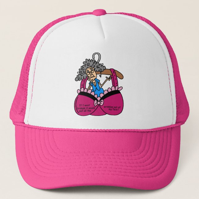 Casquette Soutiens-gorge et humour de rides (Devant)