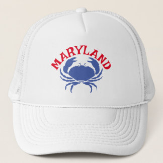 Casquette Souvenir Maryland Crabe bleu Voyage Rouge Blanc Bl
