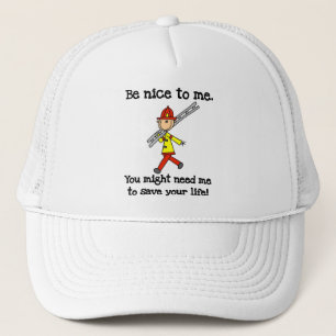 Casquette Soyez gentil avec les pompiers