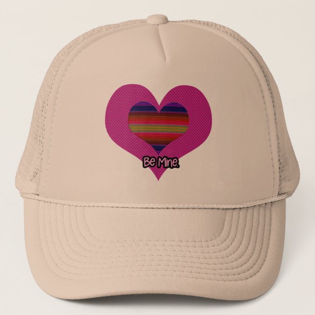 Casquette Soyez le coeur arc-en-ciel Valentine de la mine (Devant)