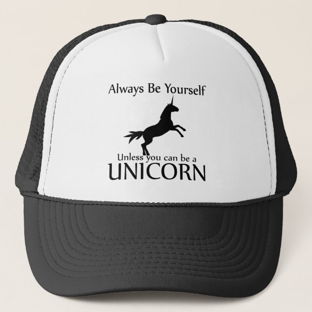 Casquette Soyez vous-même licorne (Devant)