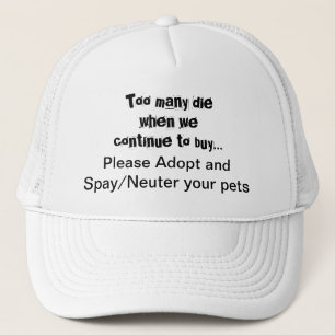 Casquette Spay Neuter Adopter Animaux Citer Trucker Chapeau
