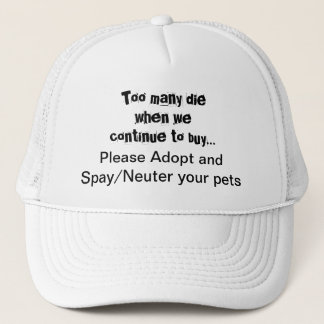Casquette Spay Neuter Adopter Animaux Citer Trucker Chapeau