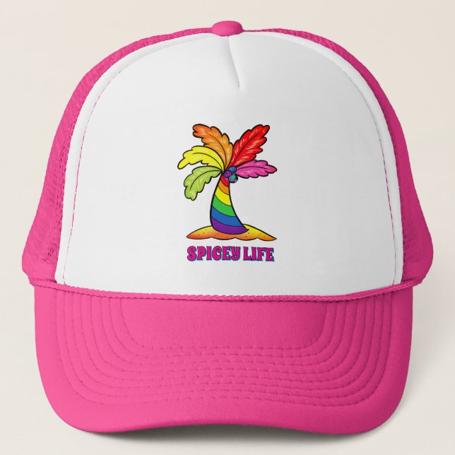 Casquette SPICeY LIFE Rainbow Palm (Devant)