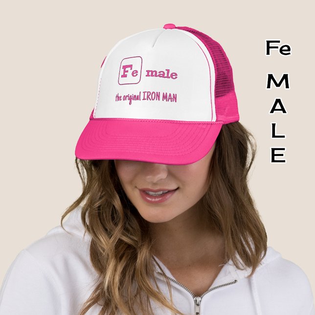 Casquette Sport jeu femelle élément de fer rose (Créateur téléchargé)