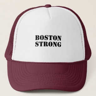 Casquette Sports noirs blancs "Boston Strong"