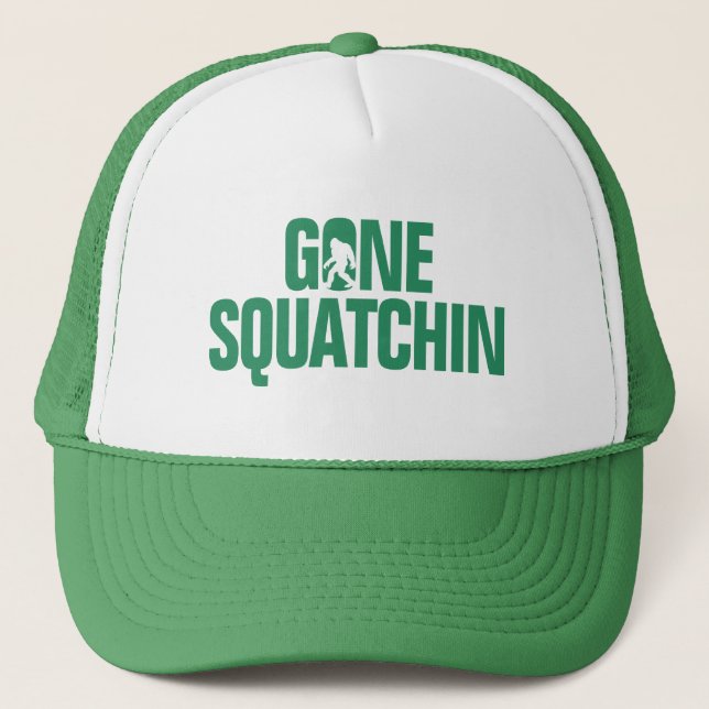 Casquette Squatchin allé - silhouette de vert/blanche (Devant)