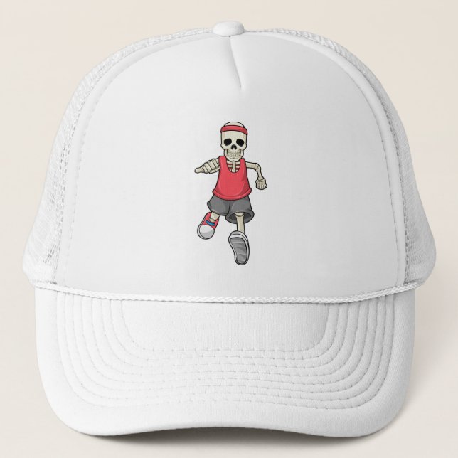 Casquette Squelette à courir avec bandeau (Devant)
