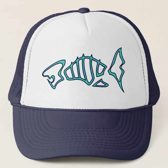 Casquette Squelette de poissons (Devant)