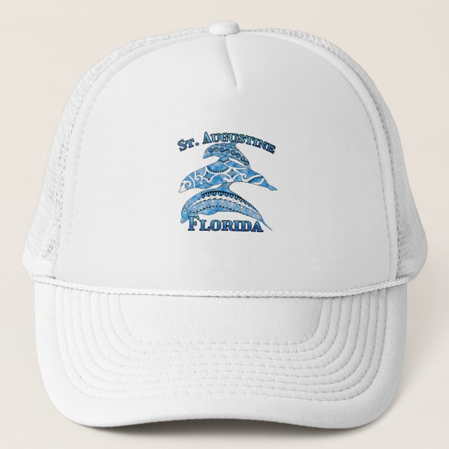 Casquette St. Augustine Floride Vacation Dauphins tribaux (Devant)