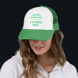 Casquette St patrick Bachelorette Fête À Vegas Neon Green<br><div class="desc">Ce camionneur vert et blanc personnalisé porte le nom de la bachelorette en typographie verte néon vif. Idéal pour la soirée de bachelorette de st patrick à Vegas. Pour modifier le texte,  cliquez sur le bouton Personnaliser.</div>