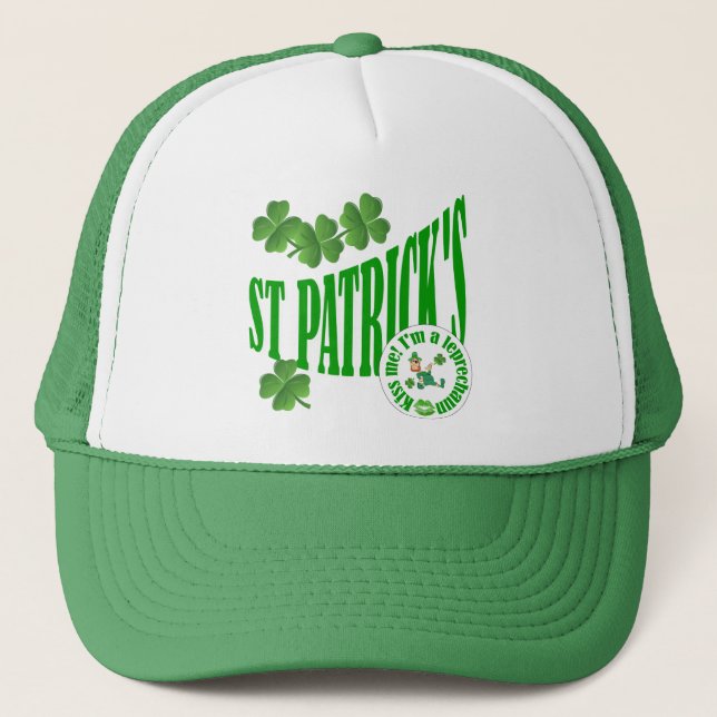 Casquette St Patrick's, embrasse-moi je suis un leprechaun (Devant)