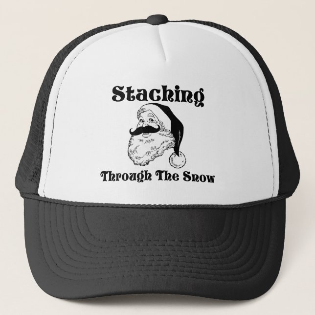 Casquette Staching par la neige Père Noël (Devant)