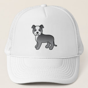Casquette Staffordshire Bull Terrier bleu et blanc