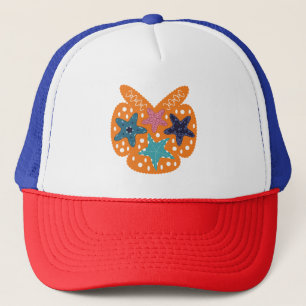 Casquette Starfish coloré avec arrière - plan de couleur ora