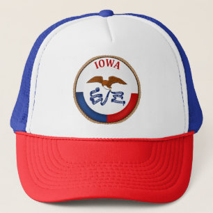 Casquette State of Iowa Flag Seal Trucker Hat