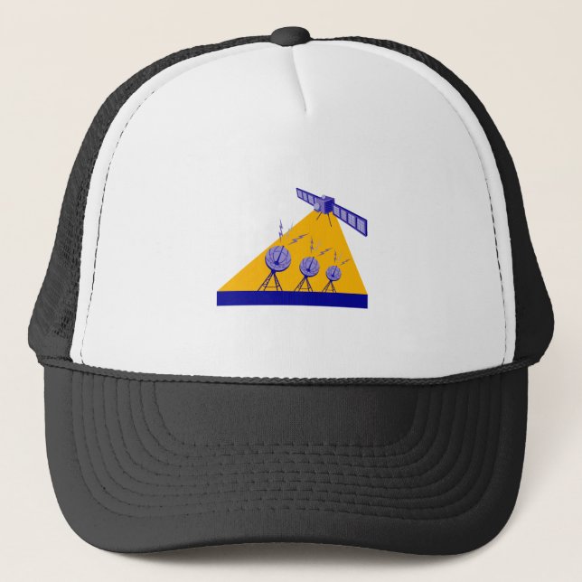 Casquette Station spatiale et antenne parabolique rétros (Devant)