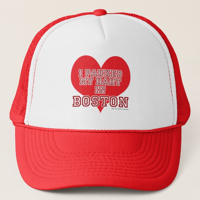 Casquette Stationné Coeur Dans Boston Drôle (Devant)
