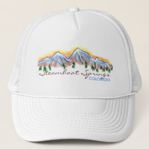 Casquette Steamboat Springs Colorado mountain art hat