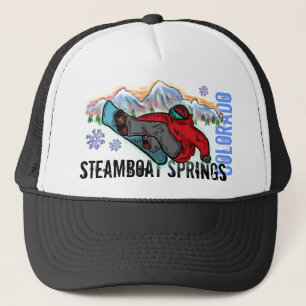 Casquette Steamboat Springs Colorado snowboarder partagé cas