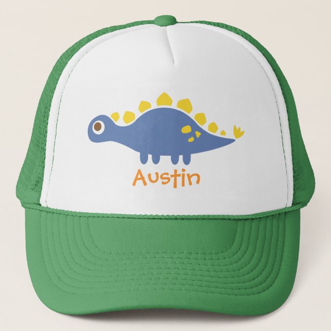 Casquette Stégosaure Dinosaure Bleu Mignon Pour (Devant)