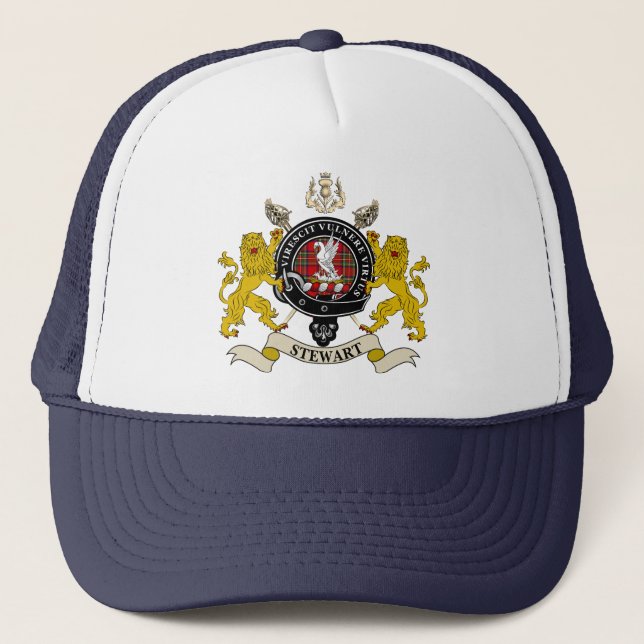 Casquette Stewart Clan Badge Tartan & Swords (Devant)